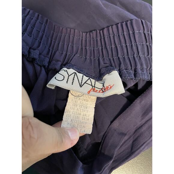 Vintage Womens Pants Petite Medium Purple High Rise Pleated Retro Secretary 80s - Picture 3 of 7